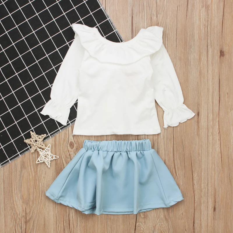 On Sale 2018 Long Sleeve Ruffles Girls Blouses Tops Toddler Infant Baby