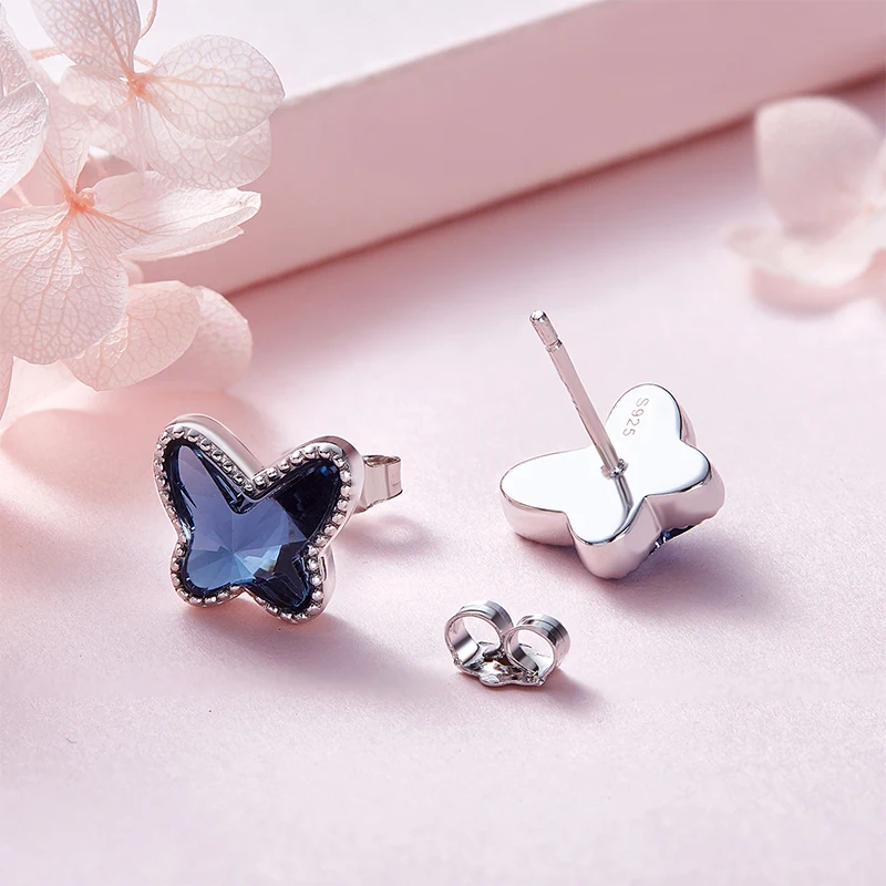 Женские серьги гвоздики из серебра 925 пробы с кристаллами|women earrings crystal|earrings rhinestone