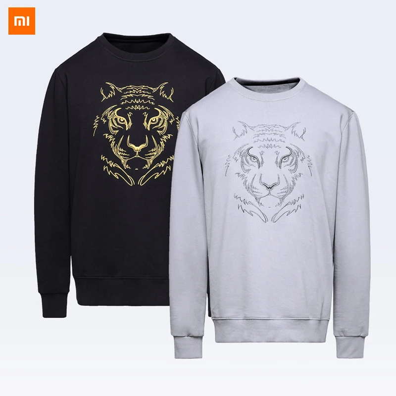

Xiaomi Mijia Youpin MIKE BOY Embroidered tiger head sweater men 5 colors warm Sweatshirt