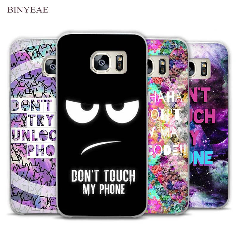 

BINYEAE Do Not dont Touch My Phone Clear Phone Case Cover for Samsung Galaxy Note 2 3 4 5 7 S3 S4 S5 Mini S6 S7 S8 Edge Plus