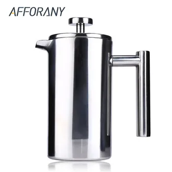 

1000ml Stainless Steel French Cafetiere Permanent Coffee Filter Basket Espresso Tea Maker Double Wall Percolator Tool Coffee Pot
