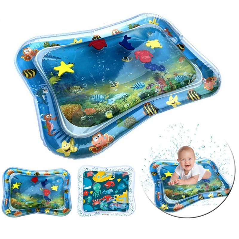 

Water PlayMat Baby Kids Inflatable thicken PVC infant Tummy Time Playmat Toddler Fun Activity Play Center Water Mat for babies