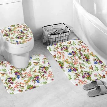 

3Pcs Water Absorption Rug Bathroom Mat Non-Slip Suction Grip Bath Mat Set Kitchen Door Floor Mat Carpet For Toilet Doormat Decor