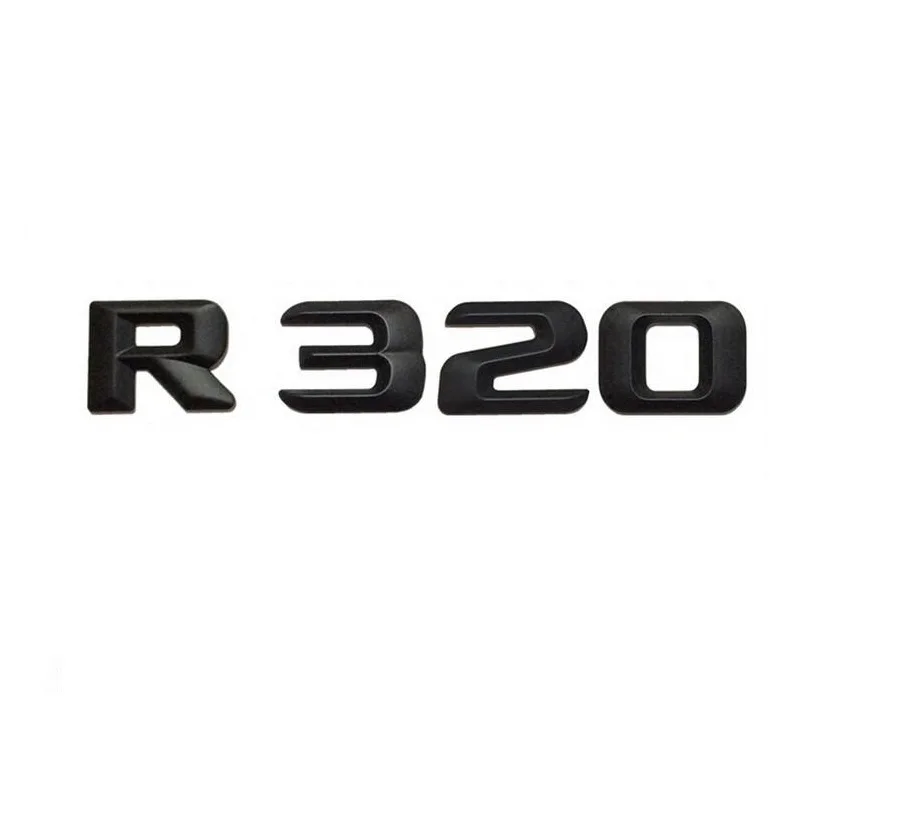 

Matt Black " R 320 " Car Trunk Rear Letters Words Number Badge Emblem Decal Sticker for Mercedes Benz R Class R320