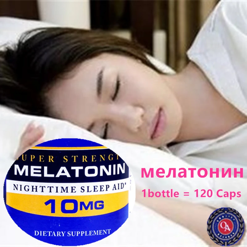 

Super Strength Melatonin 10 Mg 120 Caps Night Time Sleep Aid Free shipping