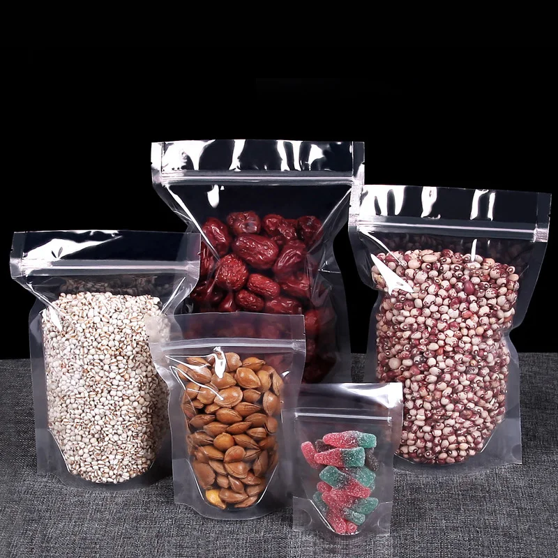 Встать Пищевой Мешок Упаковка Прозрачный Пластиковый Пакет Zip Lock Ziplock