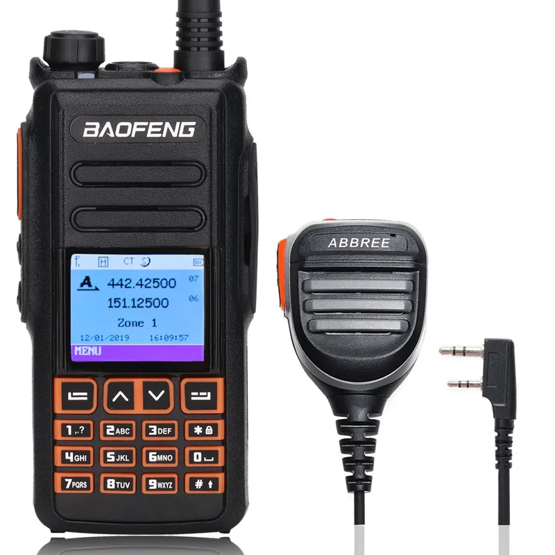 Baofeng DM-X gps Запись уровня 1 и 2 уровня II Dual Time slot DMR цифровая/аналоговая рация портативное радио обновление DM-1702 - Цвет: add speaker mic