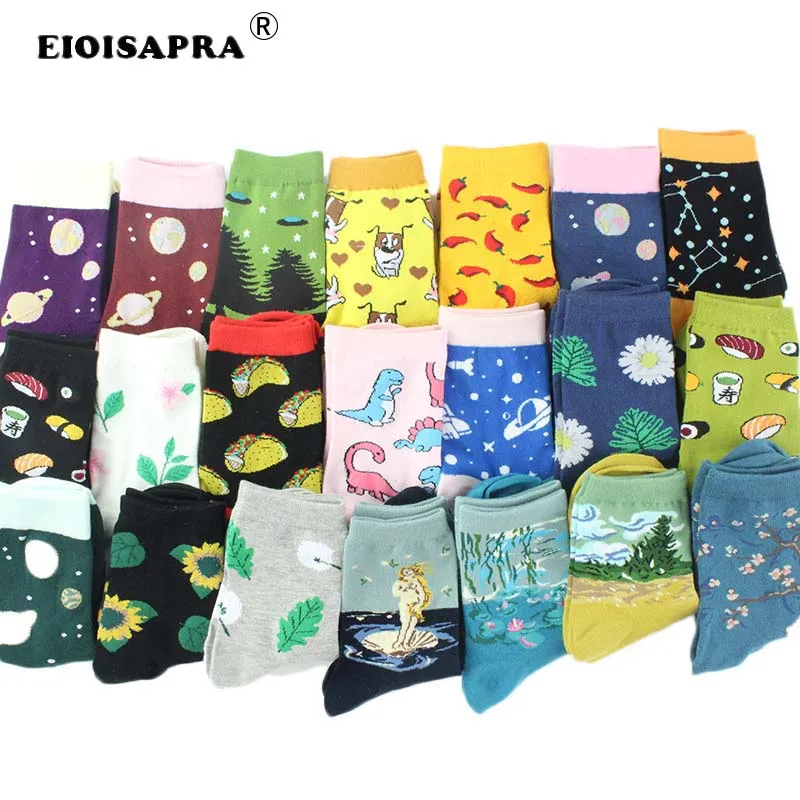 

Korean Style Women Harajuku Funny Cute Socks Cartoon Dog Dinosaur Chili Sushi Leaves Ankle Novelty Sock Christmas Gift Sox
