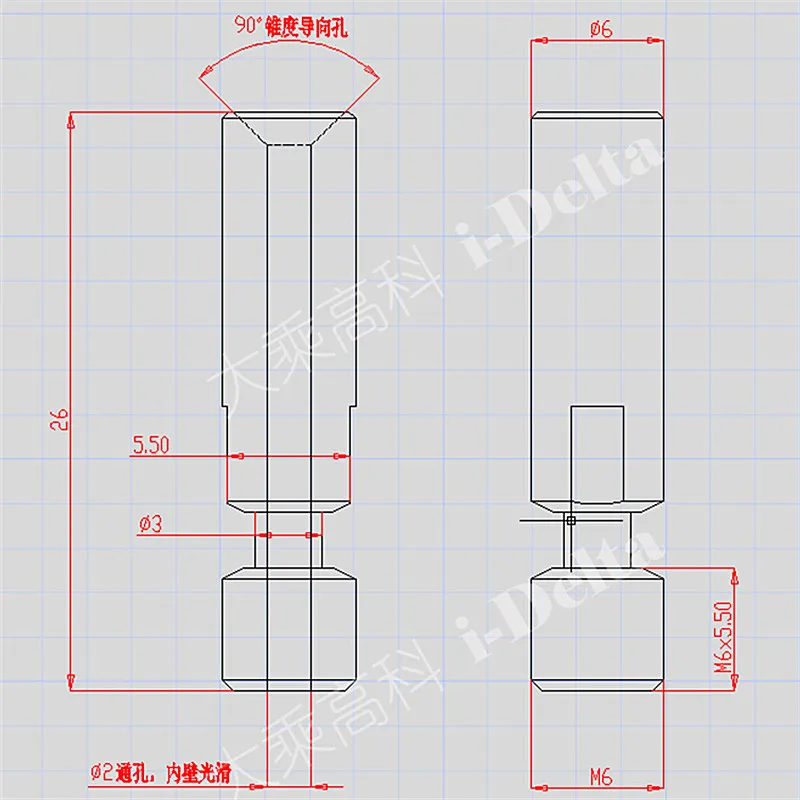 Reprap 3D принтер трубы из нержавеющей стали тепловой разрыв/барьер M6x26mm высокая термостойкость 300 градусов для 1,75 мм