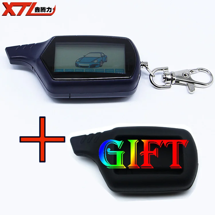 B6 Twage LCD Remote Control Key Fob with LOGO Silicone Case for starline B6 car remote