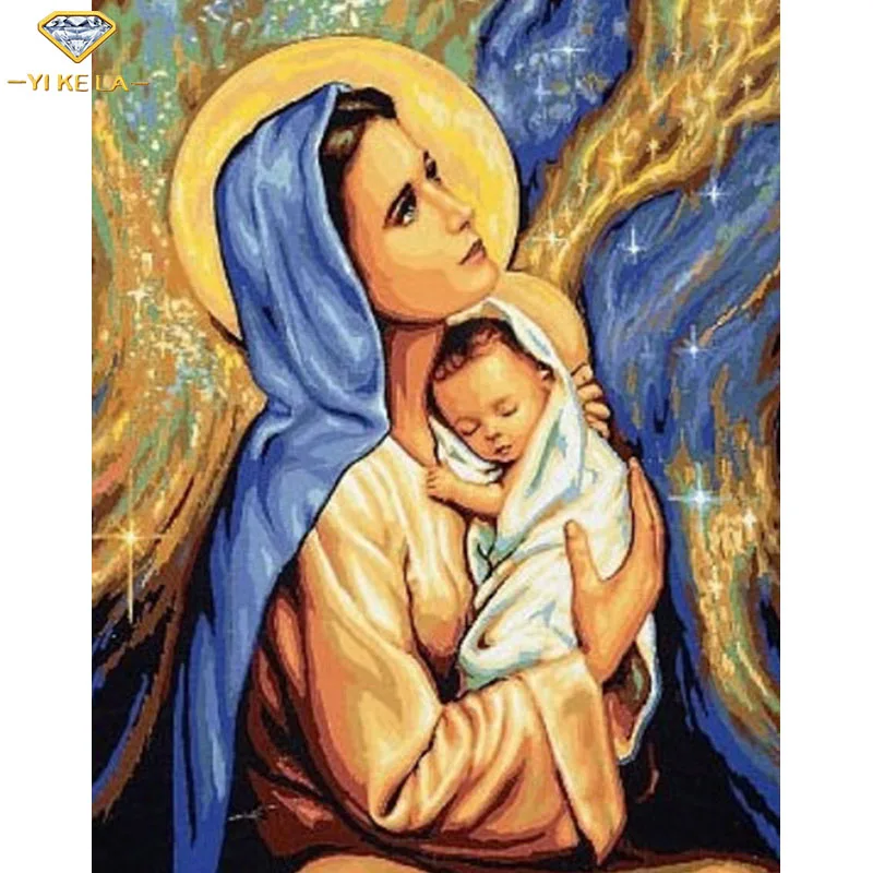 

5D Madonna And Child Diamond Painting Cross Stitch Diamond Embroidery Full Square Drill Pattern Home Decoration Needle Craft