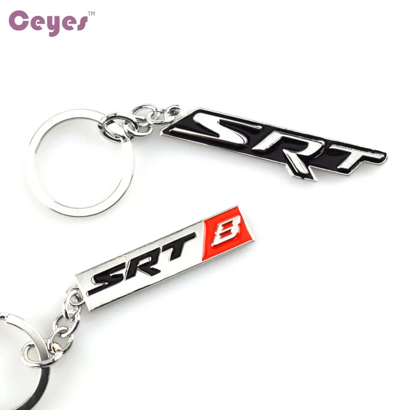 

Auto 3D Keyring Keychain Car Styling Emblems Badge Accessories Case For Audi Srt Srt4 SRT6 SRT8 Boot Trunk Chrysler Car-Styling
