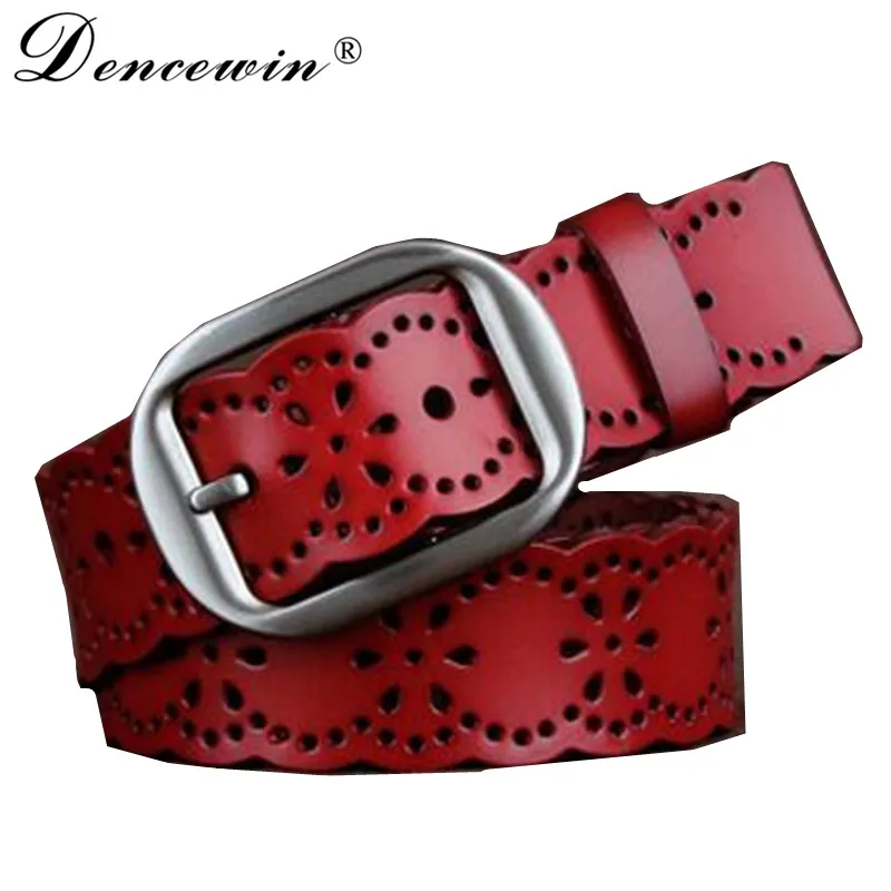 

Adult Belts Free Shipping Hot Sale Female Genuine Leather Cowhide Belt Elastic Hollow Out