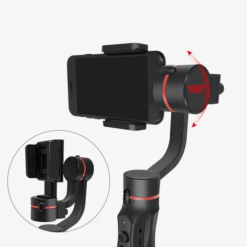 S4 3-осевой портативный смартфон шарнирный стабилизатор для камеры GoPro гладкая модель портативный монопод с шарнирным замком для Xiaomi iPhone X 8 7 samsung S9 S8 S7