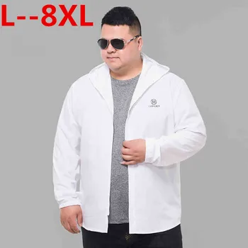 

PLus 10XL 8XL 6XL 5XL New ultra thin jacket men brand clothing ultra light sunscreen coat male top quality breathable soft tops