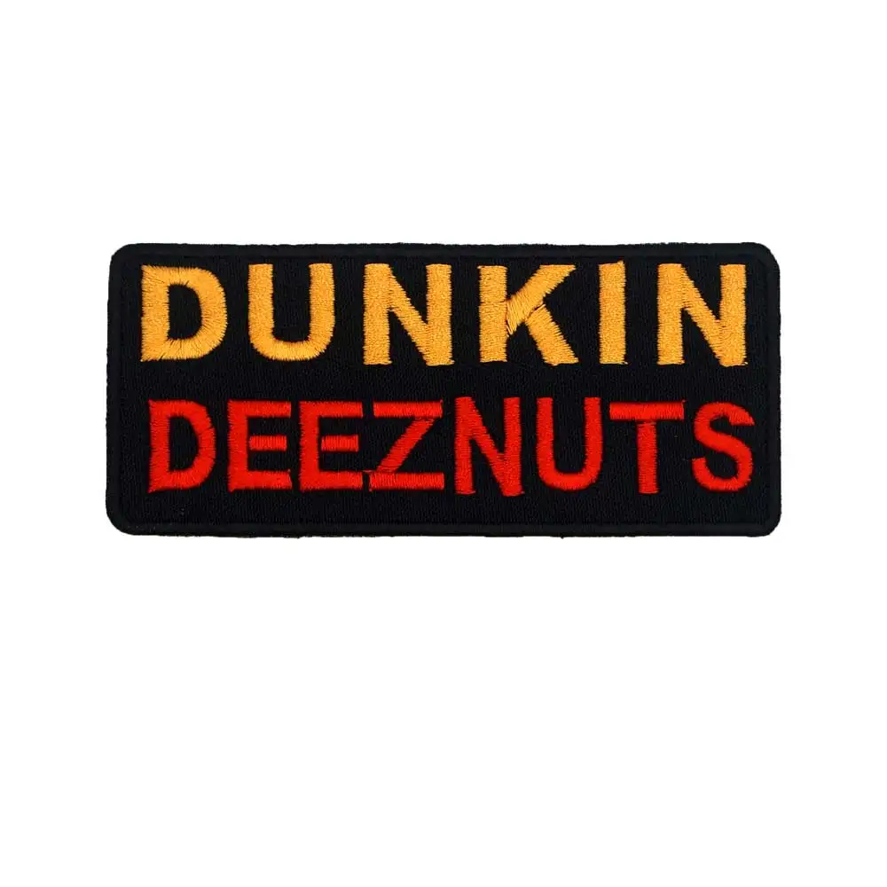 DUNKIN DEEZNUTS Именные Бирки из лоскутного топа с вышивкой в стиле панк Одежда для