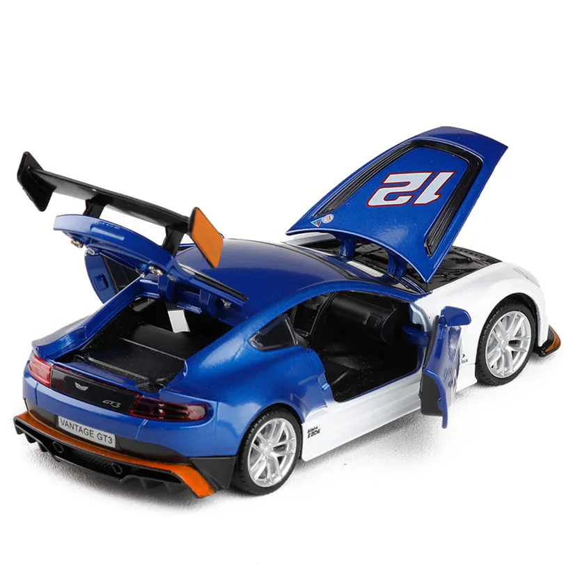 Модель гоночного автомобиля Martin GT3 1/32 модель из сплава с 4 открывающимися дверями