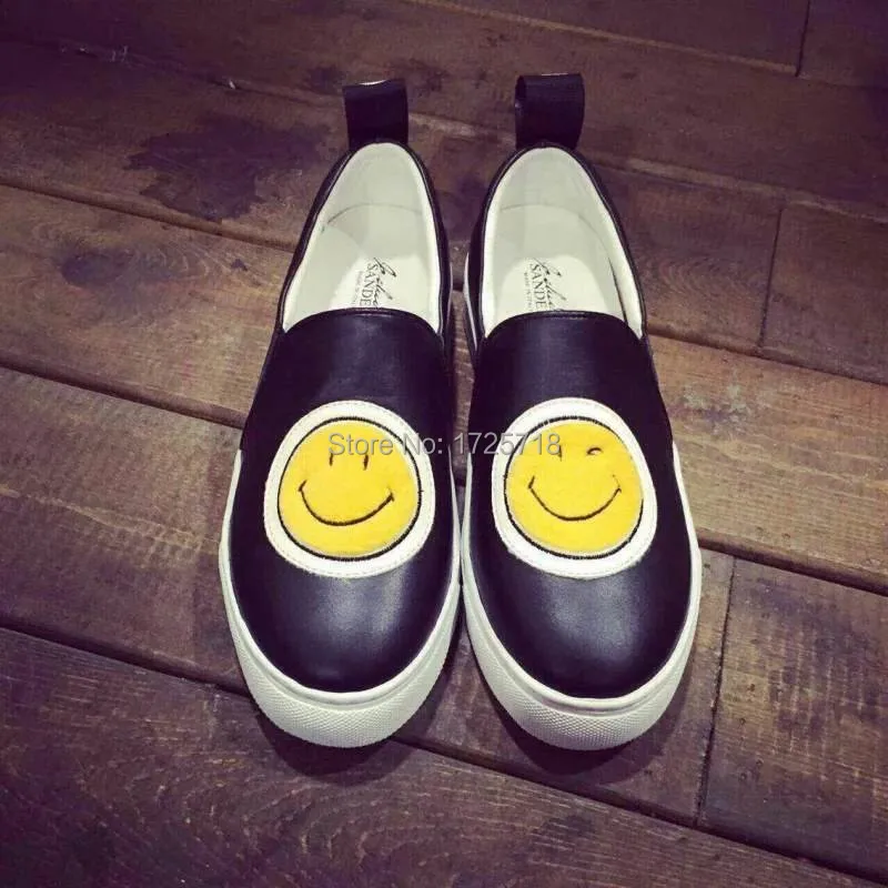 shoes with smiley faces