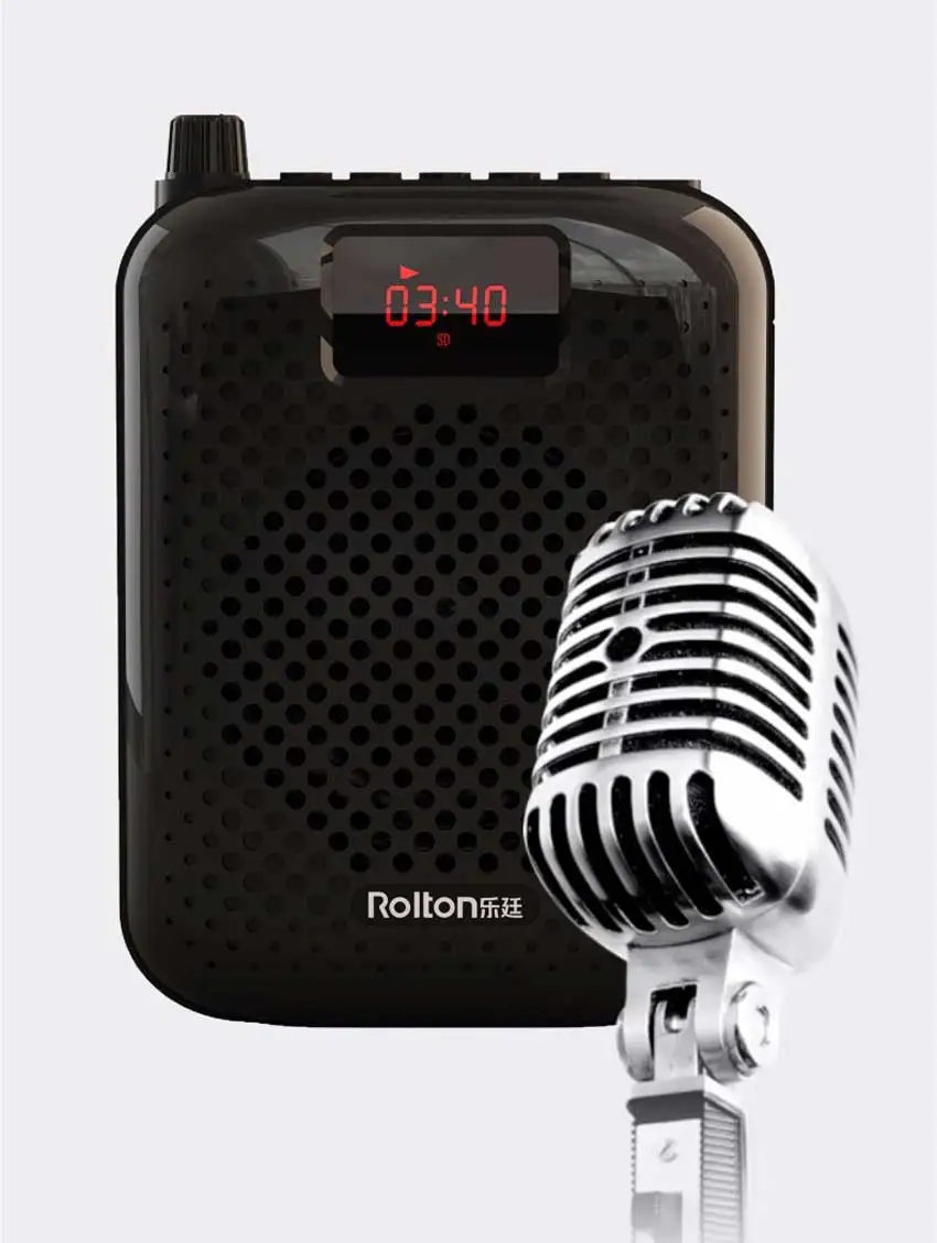 mic Rolton K500 Bluetooth Loudspeaker Microphone Voice Amplifier Booster Megaphone Speaker For Teaching Tour Guide Sales Promotion studio microphone