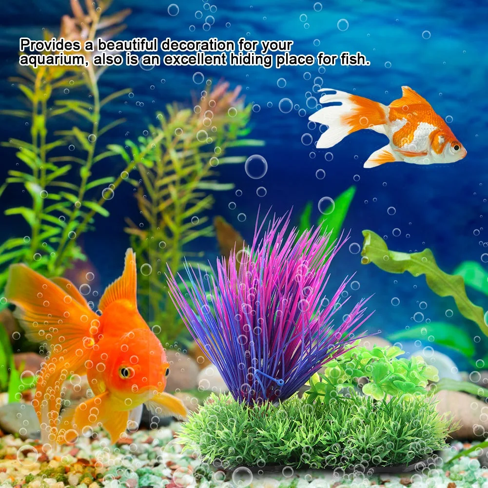 1 шт. Fish Tank аквариум орнамент растения искусственные пластик водоросли воды завод для аквариумный Декор