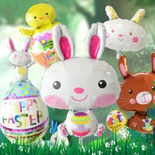 Large Size Cartoon Animal Rabbit Duck Egg Foil Balloons font b Easter b font font b