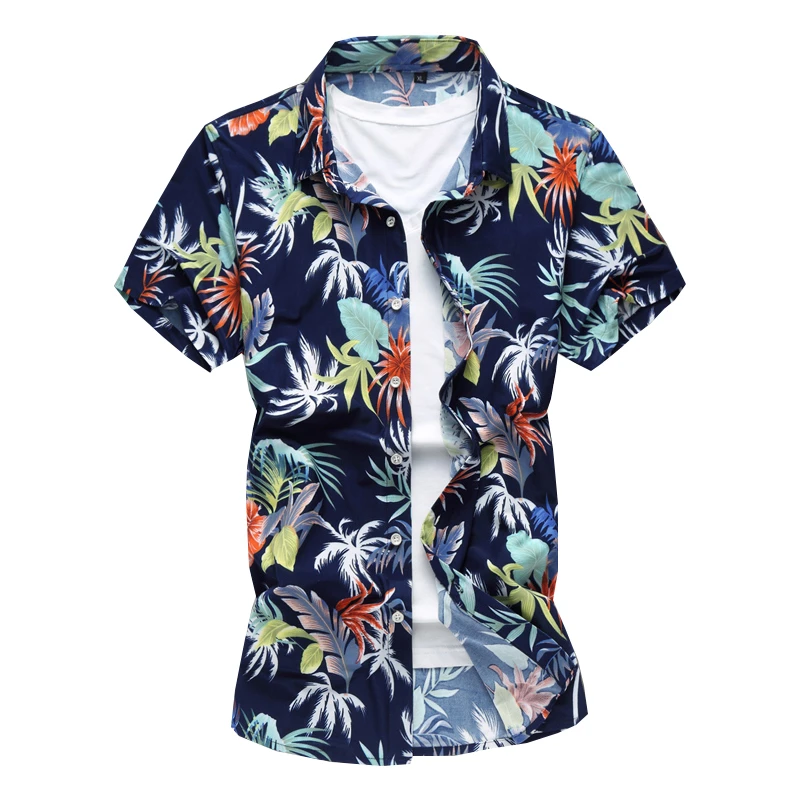 2018 Fancy Short Sleeve Shirt Casual Chemise Homme Men Summer Fashion High  Quality Flower Shirts Mens Social 7xl - Shirts - AliExpress