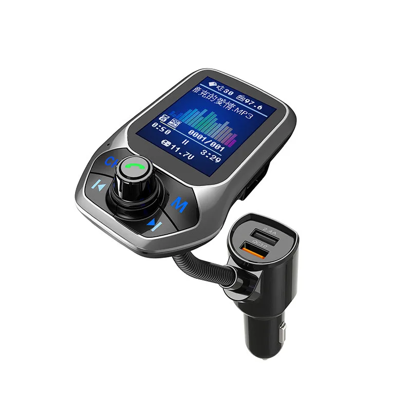 

Dual USB Quick Car Charging Adapter QC3.0 5V 2.4A Wireless FM Radio Bluetooth Receiver TF Card MP3 Player For Iphone Smartphone
