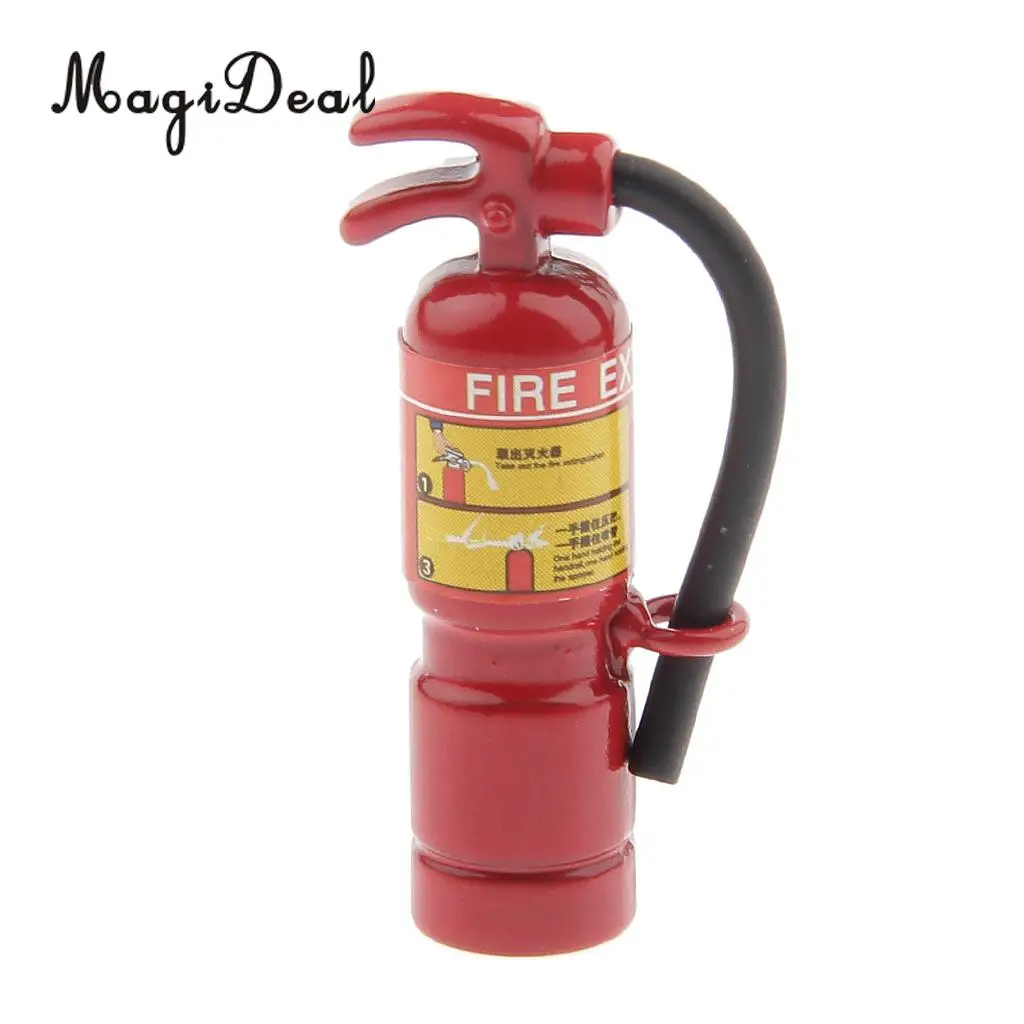MagiDeal Mini 1Pc 1/12 Scale Dolls House Miniature Fire Extinguisher for Kitchen Pub Bar Livingroom Classroom Decor Acc 2 Kinds