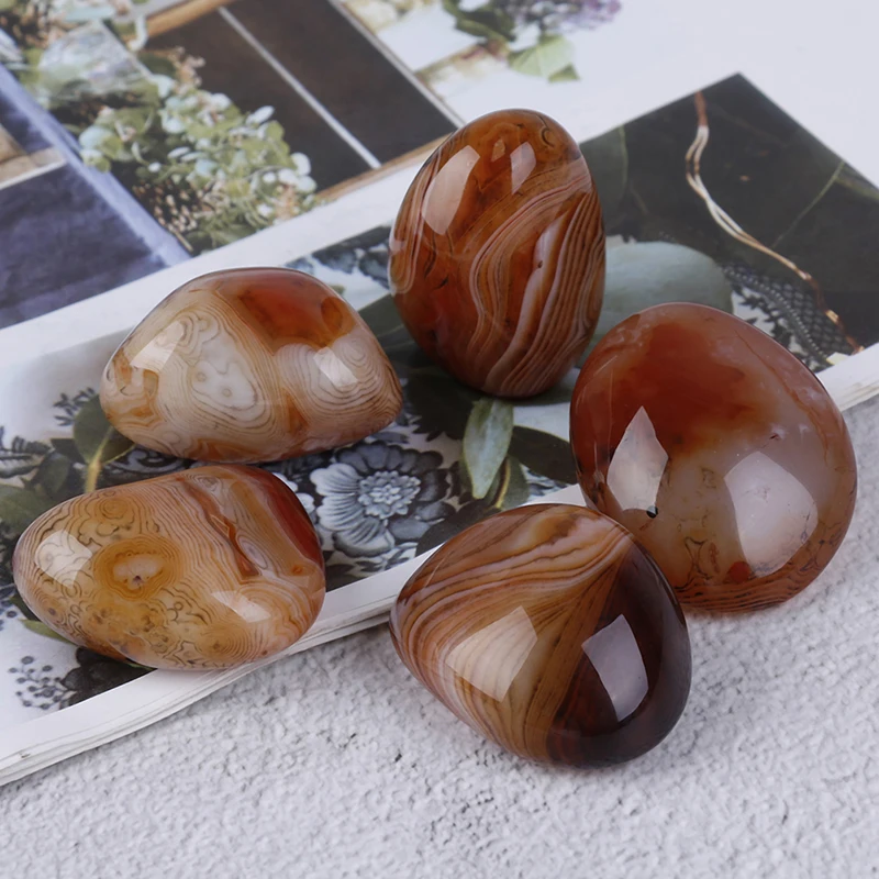 

1pcs Factory Price Natural Agate Stone Good Luck Madagascar Banded Agate Body Heathy Raw Gemstone Specimen Collection Gift