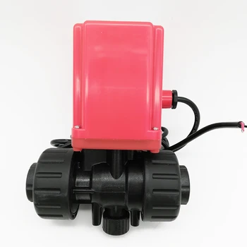 

2 way G1/2" thread Normally closed PPO micro motorized ball valve 9-24VDC power off return ON/OFF 3s plastic electric valve