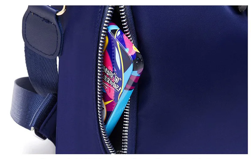 Модный синий рюкзак для колледжа Повседневная сумка из нейлона Женская Студенческая сумка большой емкости рюкзак для путешествий