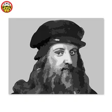 Цифровая картина маслом да Винчи портрет знаменитостей