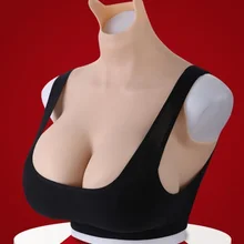 Облегающий костюм с чашечками G силиконовые формы груди поддельные груди треугольные груди костюм для Трансвестит транссексуалов Drag queen