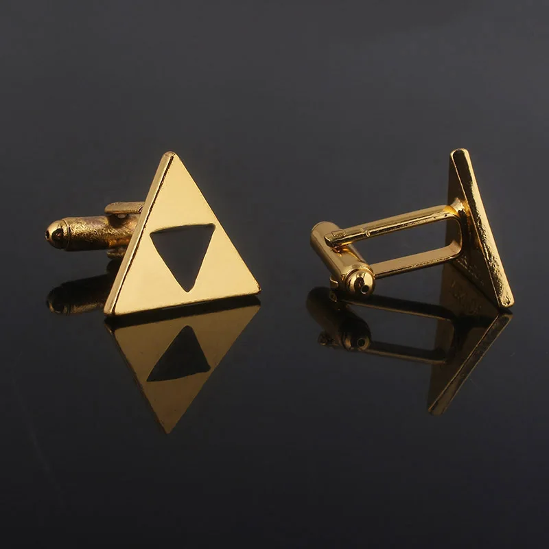 SG Горячая игра Легенда запонки Зельда черный треугольник Triforce Близнецы щит хайлии Зажимы для галстука супергерой Мстители мужские ювелирные изделия