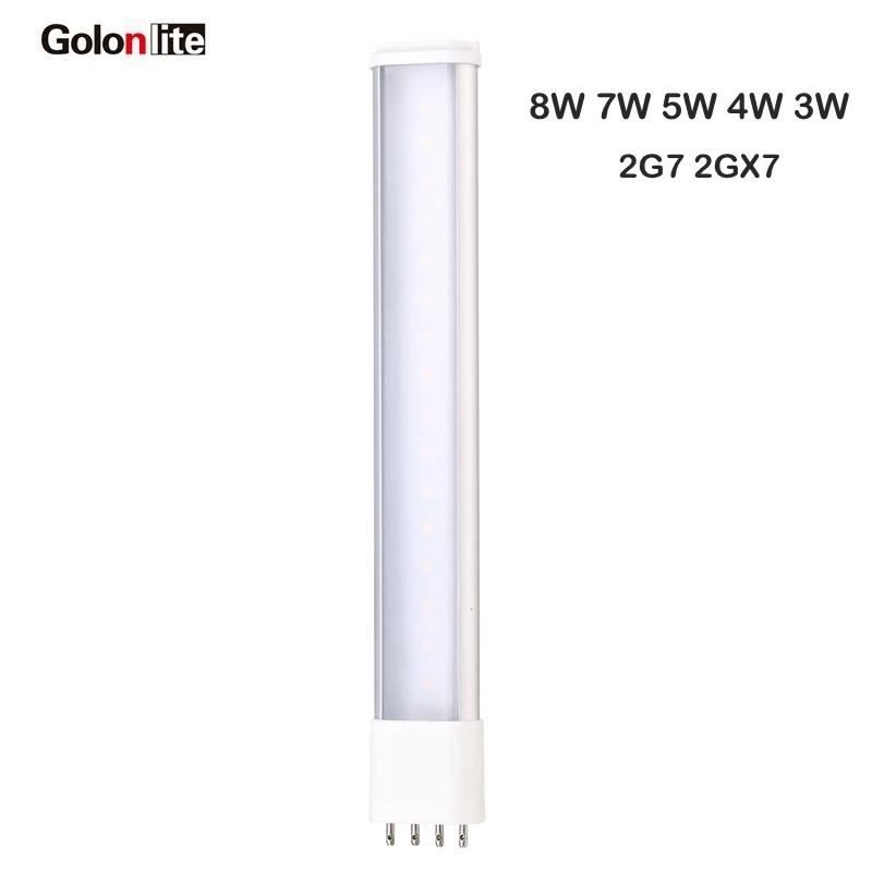 Golonlite пожалуйста светодиодный светильник Gx23 7 Вт 2GX7 G23 2G7 заменить пожалуйста 13 W 11 W 120 V 230 V CE по ограничению на использование опасных материалов в производстве белый 4000 K 6500 K светодиодный Замена для 13W-PLS