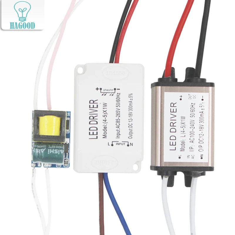 

4-5W LED Driver Light Transformer Power Supply Adapter Input AC85 - 265V DC12-18V Constant Current 300mA for 5050/3528 LED Strip