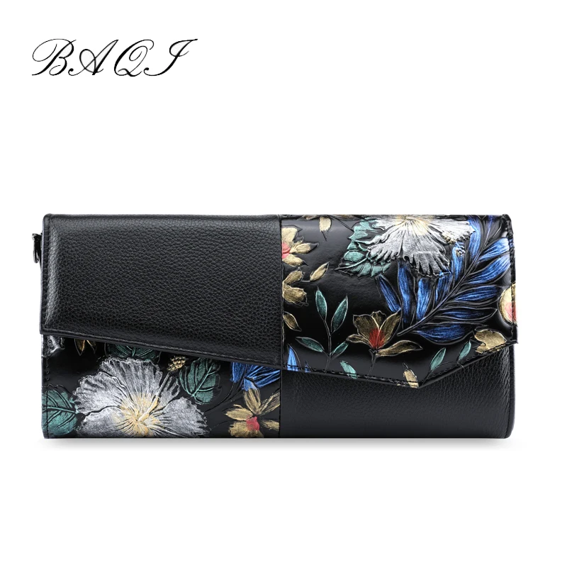 

BAQI Brand Handbags Women Shoulder Bag Genuine Leather Cowhide 2019 Fashion Lady Evening Bag Women Crossbody Messenger Bag Girls