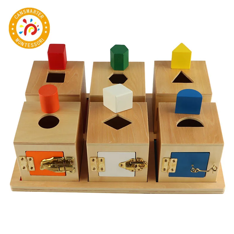  Baby Toy Montessori Material Lock Exercises Box Teaching Aids For Training Children Ability Early E