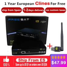 Satellite TV Receiver Satellite Receivers tv receptor freesat V8 Super FTA DVB-S2 support Biss Key newcam 3G IPTV Youporn+1 year