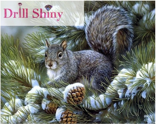 

Squirrel diamond painting cross stitch full diamond embroidery europe wedding decoration square drill halloween christmas gift