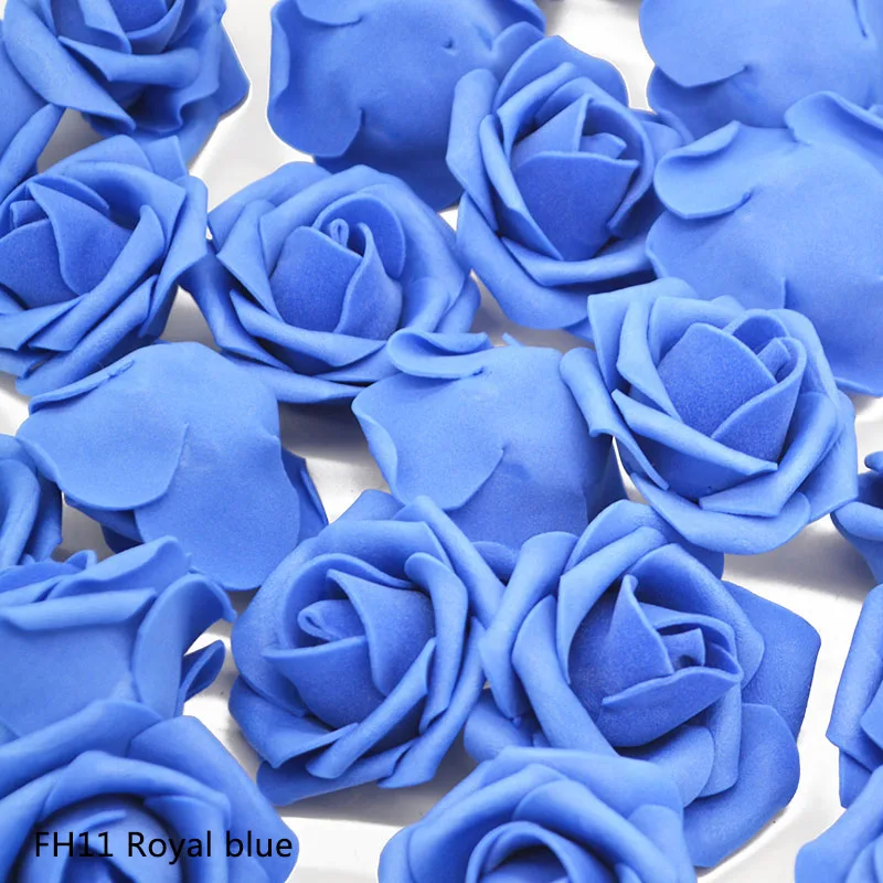 4 см DIY розы ручной работы дома свадебные декорации цветок 30 шт Искусственные розы головы Скрапбукинг искусственные поддельные цветы - Цвет: royal blue