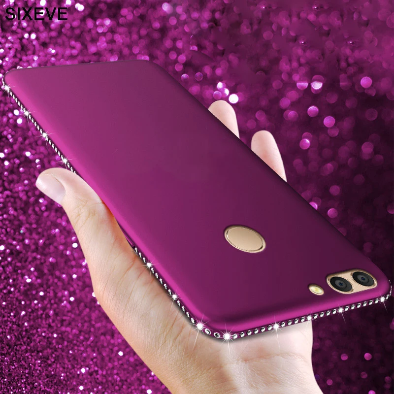 

Bling Diamond Edge Soft TPU Case For Huawei P8 P9 P20 Lite P30 Pro Honor 9 Mate 10 20 P Smart Cell Phone Luxury shockproof Cover