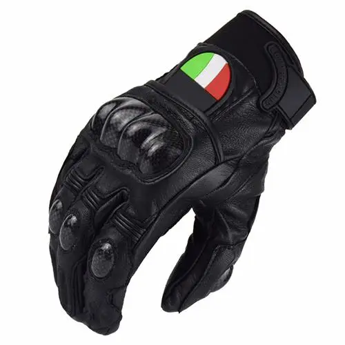 

Motorcycle Carbon Fiber Protect Genuine Leather Gloves Racing Riding Touring Men's Gloves Downhill riding road team motosiklet