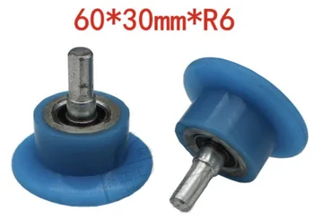 

4pcs/lot 60x30xR6 Woodworking machine Bearing wheel R arc silicon rubber wheel