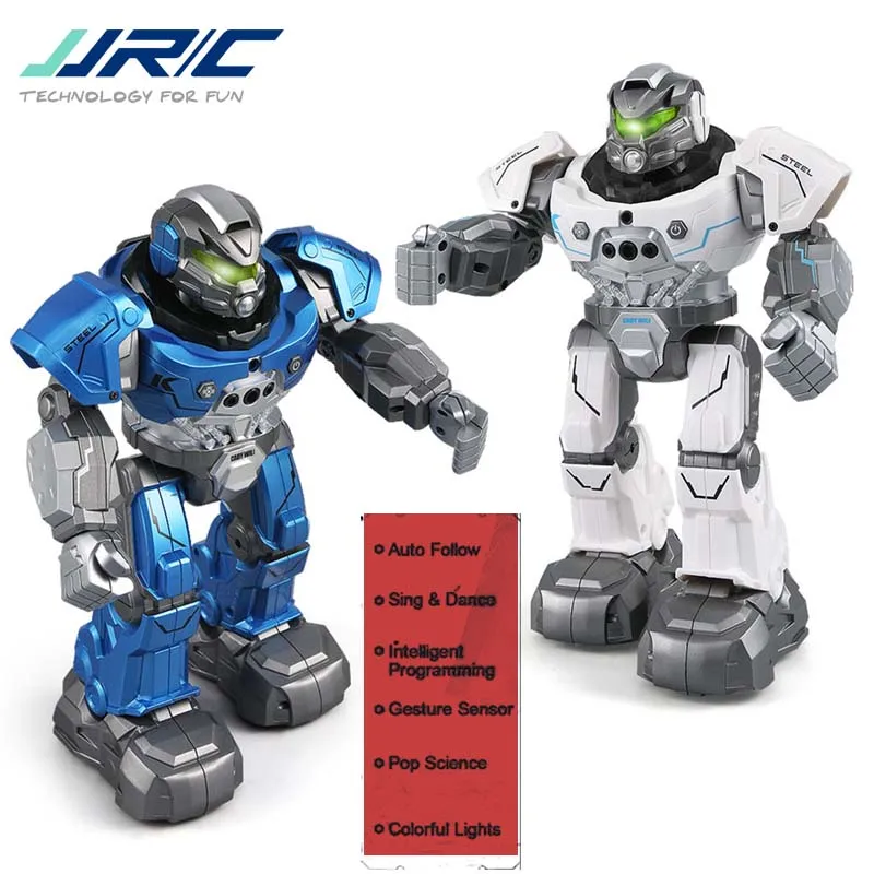 

JJR/C JJRC R5 CADY WILI SmartWatch Intelligent Programing Education RC Robot Auto Follow Gesture Control Kids Toys Blue White