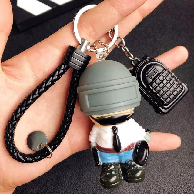 Игра PUBG Playerunknown's Battlegrounds аксессуары для косплея брелок мультфильм воин уровень 3 шлем оружие Броня металлический брелок
