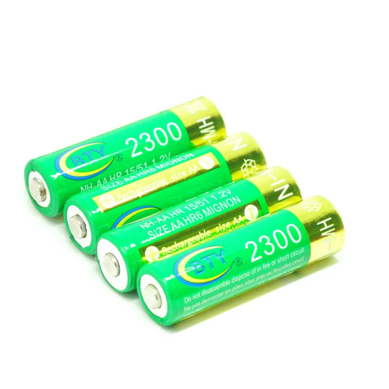 100 шт/партия оптовая продажа Ni-MH 2300 mAh AA батареи litio 1,2 V CE аккумуляторная батарея для камеры, игрушечный фонарик факел