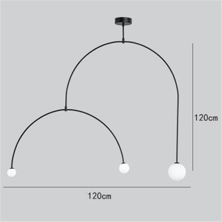 Sala de Estar Arte Lustre Designer Ferro Equilíbrio Escandinavo Pós-moderno Criativo Quarto Lâmpadas 2 Arte lustre designer ferro equilíbrio lustre escandinavo