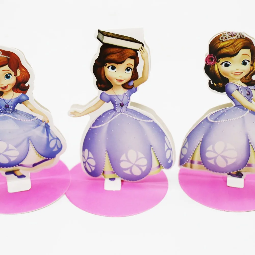 6pcs Lot Sofia The First Table Decorations Baby Shower Princess