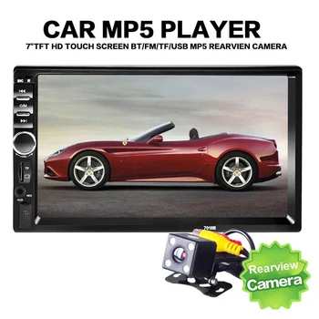 

7 Inch 2DIN Car Audio Stereo Player Bluetooth V2.0 Car Radio Handsfree Call Touch Screen Car MP3 Player USB FM Radio With Camera